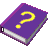 purple book with a question mark